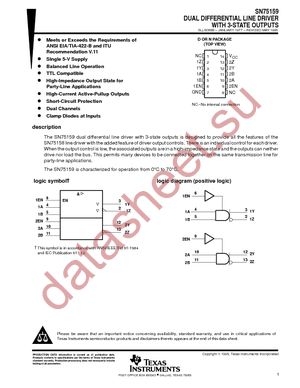 SN75159D datasheet  